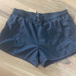 Athleta running or exercise shorts, gray, size small